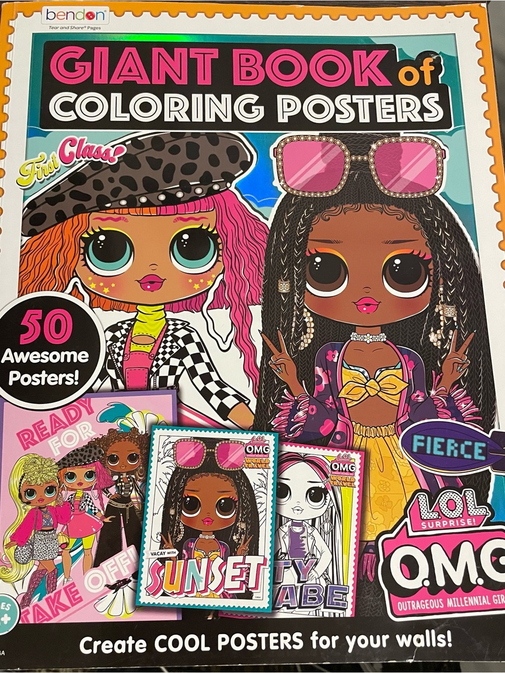 LOL Surprise! O.M.G. Giant Book of Coloring Posters - Pink & Yellow